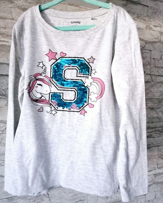 Bluzka cekiny jednorożec 128