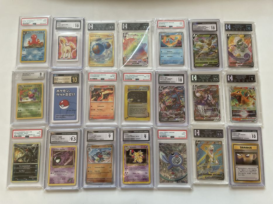 Оцінені грендовані картки pokemon psa cgc