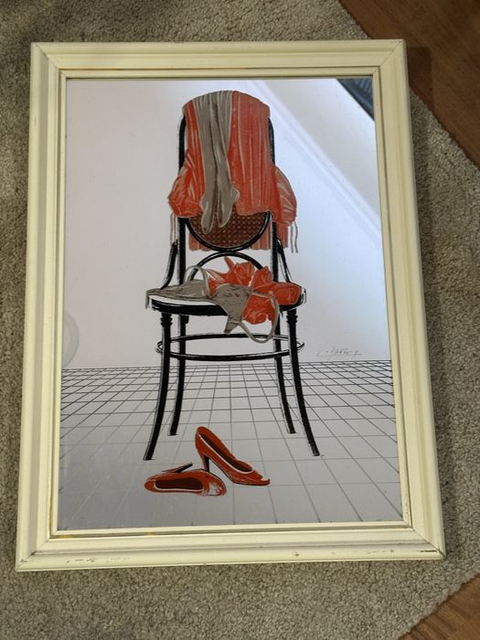 Quadro vintage em espelho