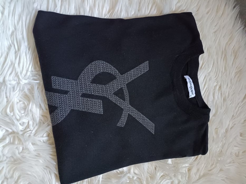Sweter Yves Saint Laurent bawełna+ kaszmir