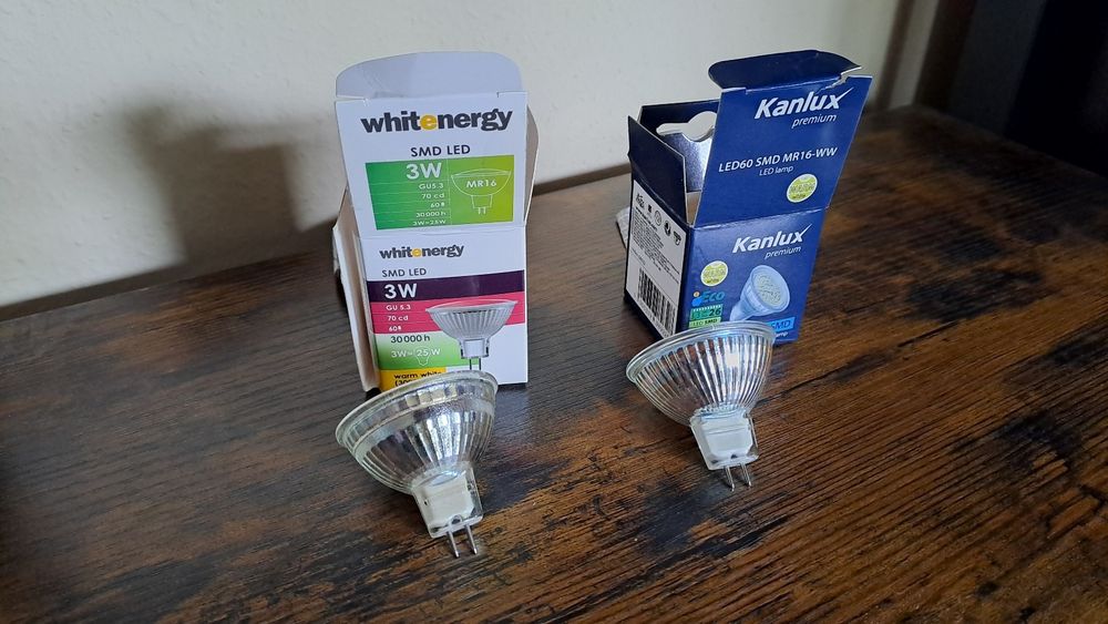 Nowe żarówki GU 5.3 12V 3W MR16