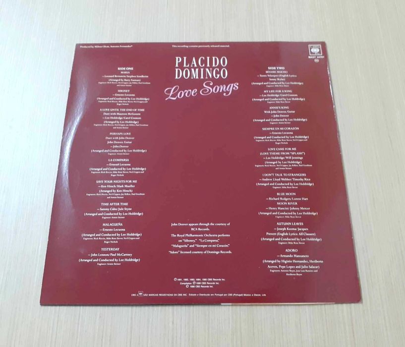 Plácido Domingo - Love Songs (Vinil)