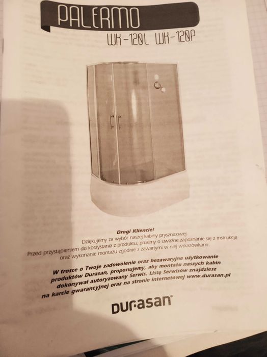 Kabina prysznicowa asymetryczna lewa. Nowa