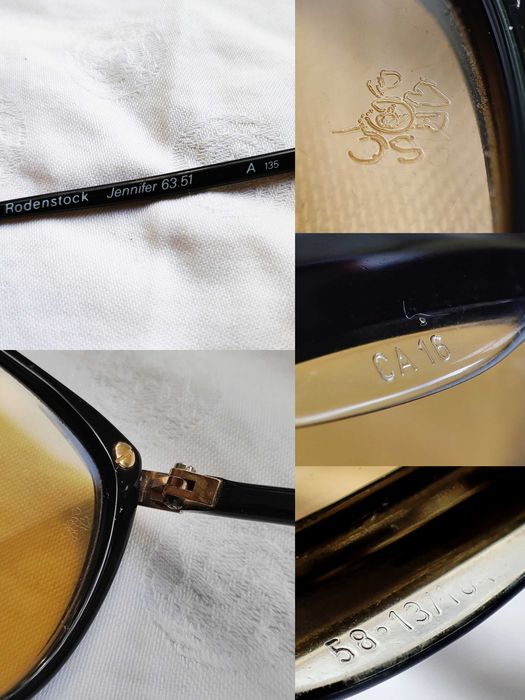 Óculos de sol Rodenstock "Jennifer" vintage lentes amarelas anos 70