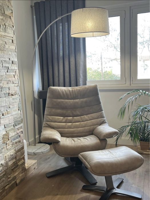 Poltrona de pele Natuzzi Re-Vive Lounge King