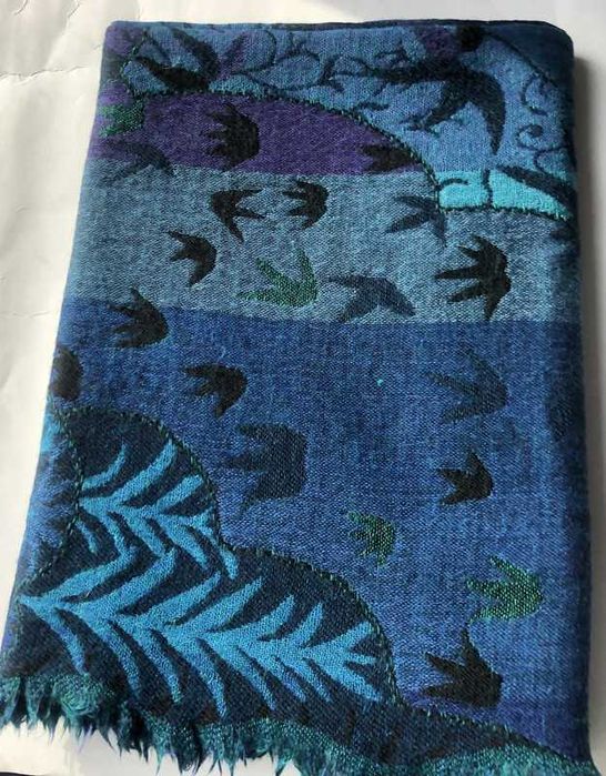 Nila Rubia szal ręcznie tkanym Indie ,pure wool 190x68