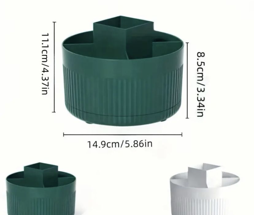 Organizer obrotowy na kosmetyki biały