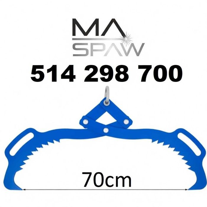 chwytak samozaciskowy 10mm do drewna kłód 70cm stal s355