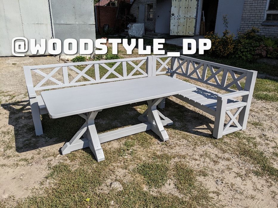 Садовая мебель.  Стол.  Лавки.  Уголок.  Садові комплекти . Стіл.
