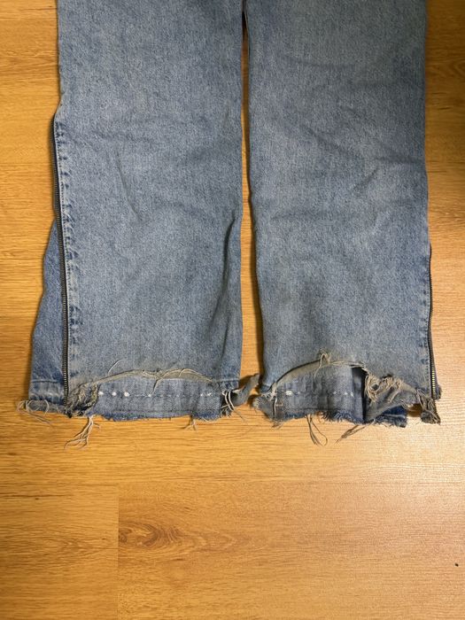 Zara blue flared jeans zip