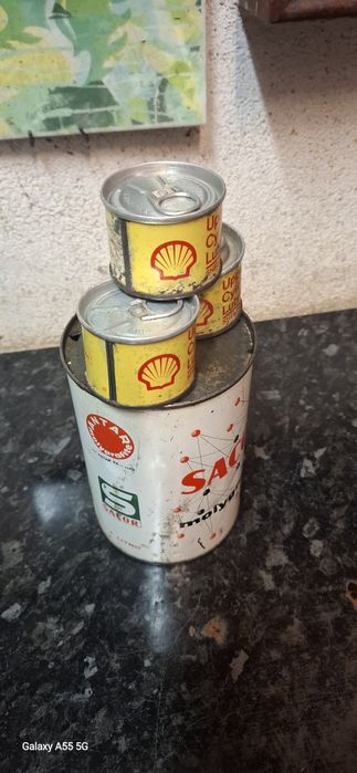Latas lubrificantes Shell automobila  [ler descrição do anúncio]