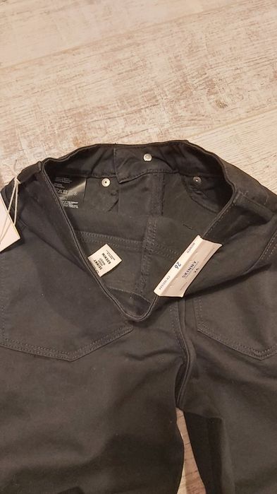 Spodnie czarne z h&m nowe skinny 26