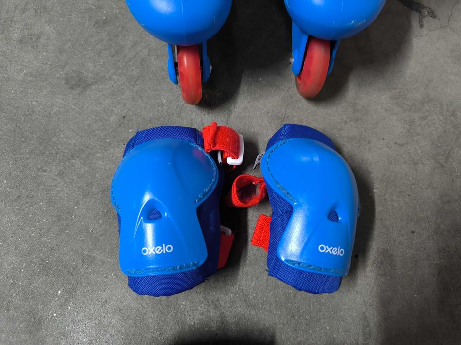 Patins em linha decatlon criança + acessórios