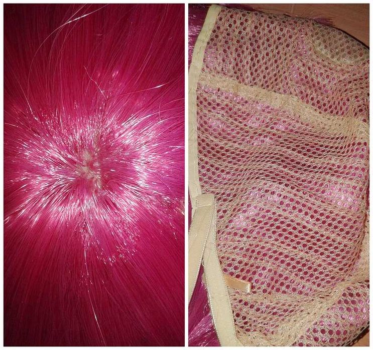 Pinkie Pie MLP różowa falowana peruka z kitką kitkami cosplay wig