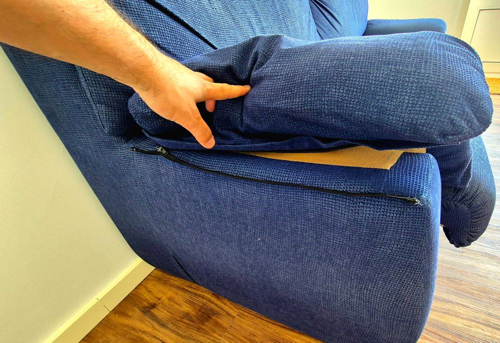 Sofa de 2 lugares Azul Escuro