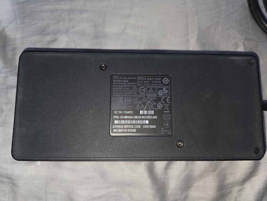Dell Docking Station WD19 — USB-C K20A