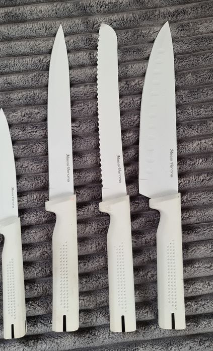 NOWY zestaw komplet noży noże 6szt biały Messi Verona