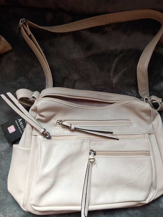 сумка женская, светло-бежевая