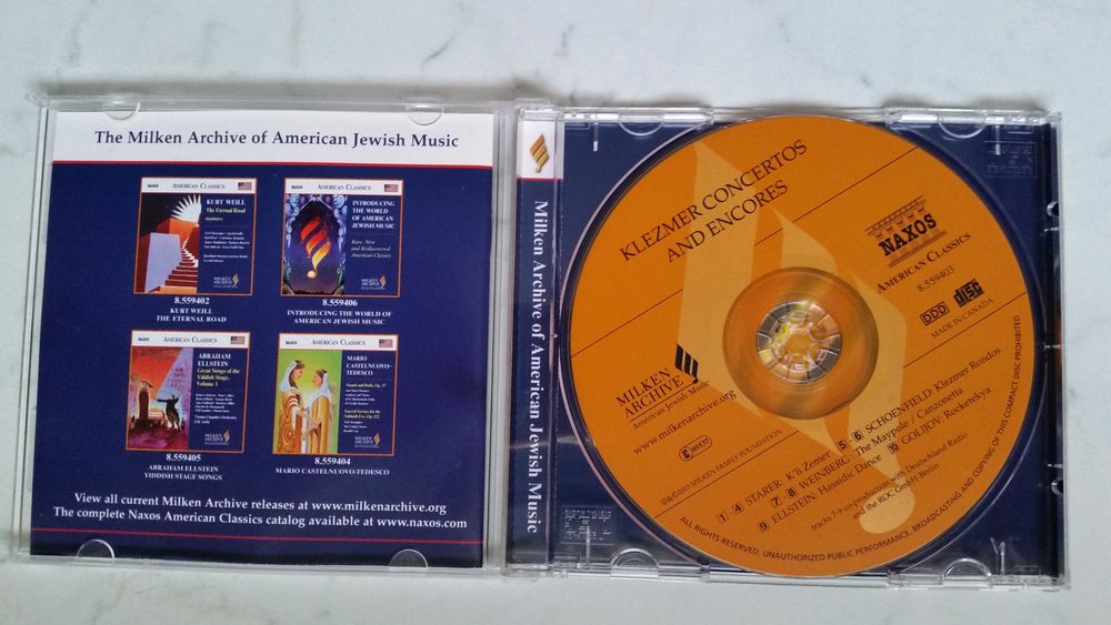 Klezmer Concertos and Encores (2003 MFF/Naxos) CD