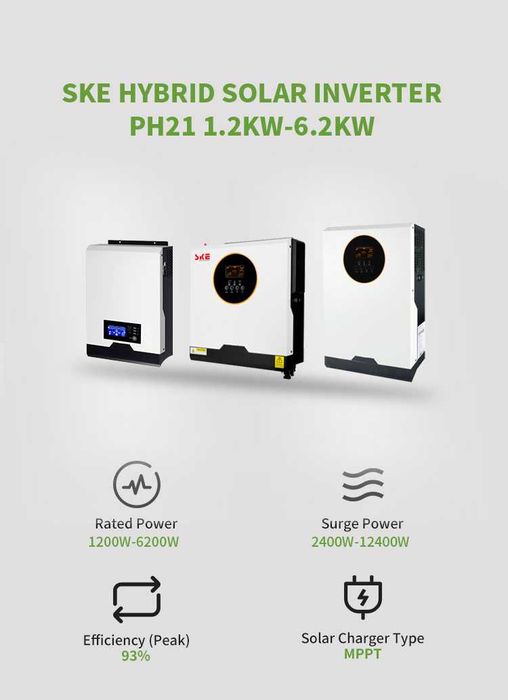 ОПТ | Гібридні інвертори SKE PH21-6.2K | 48V | 6.2 kW | в Україні