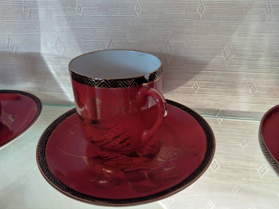 Serviço Chá e Café Japonês Vermelho