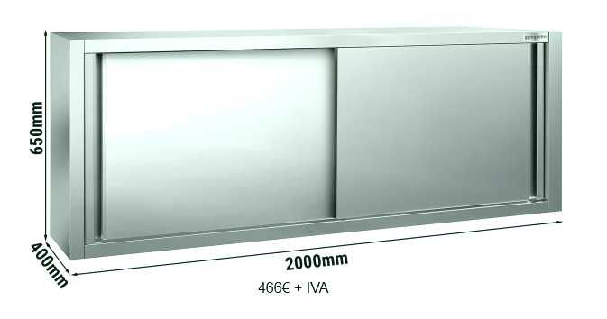Armário inox aisi304 Arrumos/Louça, de parede 1000mm JÁ COM IVA - NOVO