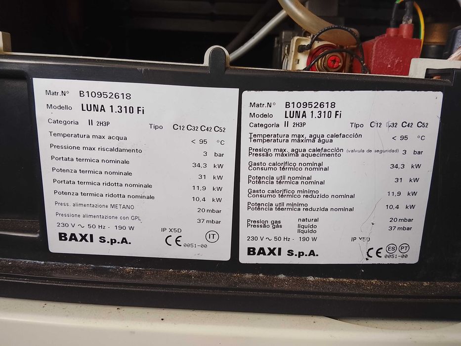 BAXI Luna 1.310 Fi – Caldeira a gás 31 kW