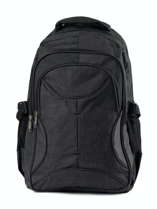 Sportowy duży plecak męski szkolny z miejscem na laptopa grafitowy