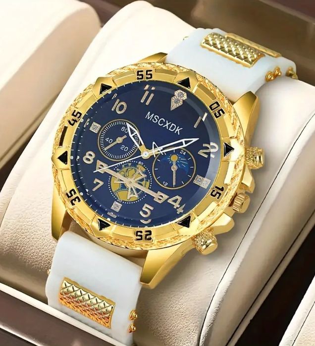 Klasyczny zegarek męski z mechanizmem kwarcowym