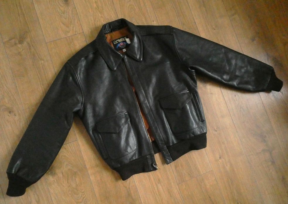 Kurtka męska skórzana Us WINGS A2  pilotka LOTNICZA skóra  L/XL