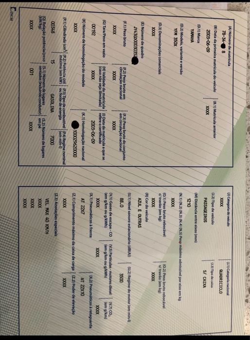 Documento unico yamaha warrior 350
