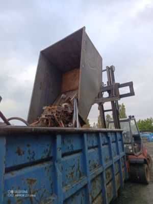 Pojemnik na złom koleba samowyładowcza do wózka widłowego na odpady