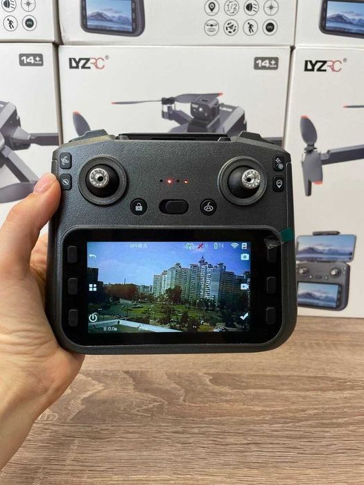 Дрон L600- PRO MAX 4K (3 оси) с экраном профессиональный квадрокоптер с камерой 3000 метров 30 мин