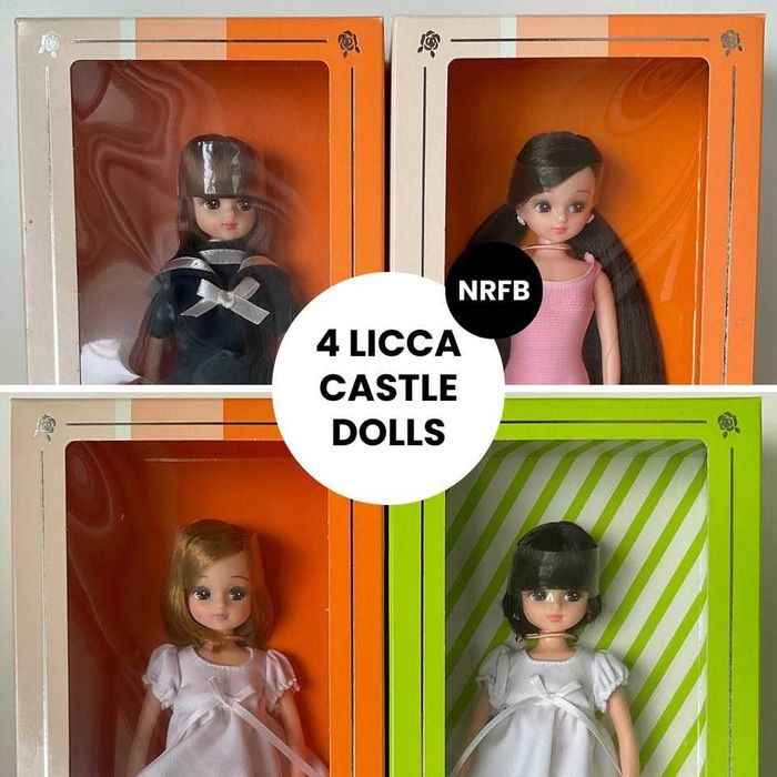 4 Bonecas (novas em caixa) - Licca Castle dolls - 2008 da Tomy (Japão)