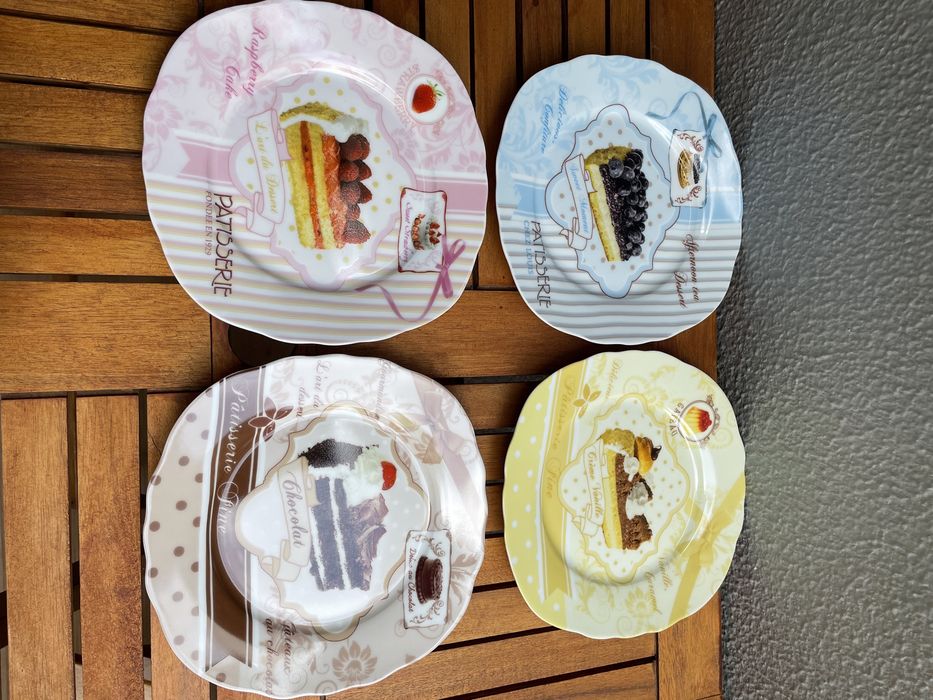 Conjunto de 4 pratos sobremesa Dora Paris