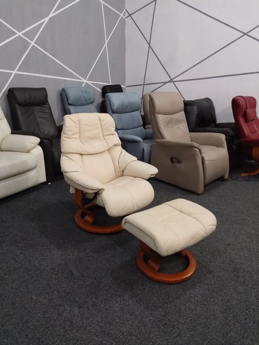 Шкіряне крісло реклайнер розкладне кресло кожа мягкая мебель доставка