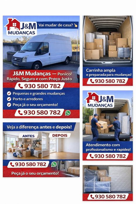 Mudanças e frete  Porto JM Mudanças – Rápido, profissional  e  com preços  acessíveis