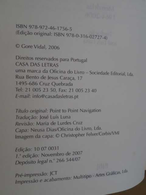 Navegação Ponto Por Ponto de Gore Vidal - 1ª Edição