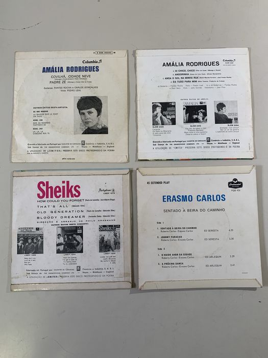 Discos single vinil - Amália, Sheiks, Erasmo Carlos