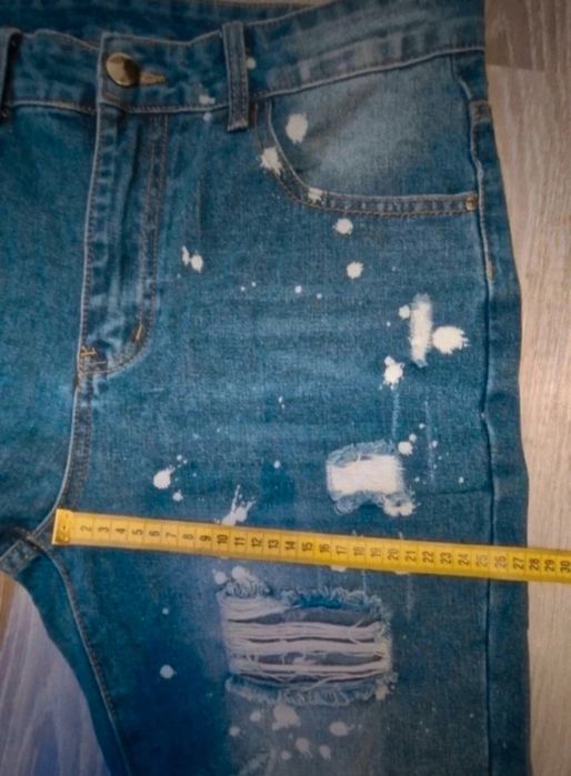 Jeansy męskie z rozdarciami y2k drill jeans