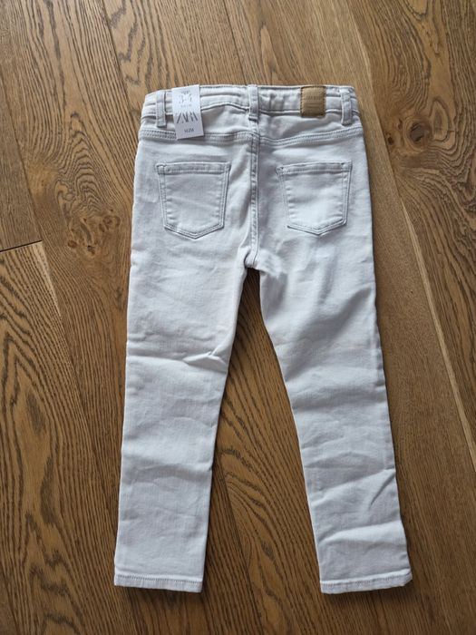 Jasne spodnie jeans ZARA dziewczynka r. 104