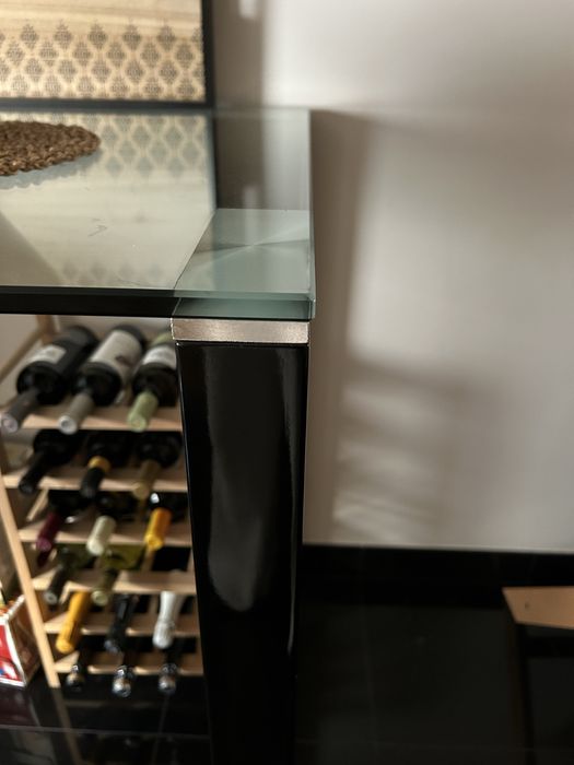 Mesa alta de vidro 1mx0,80m