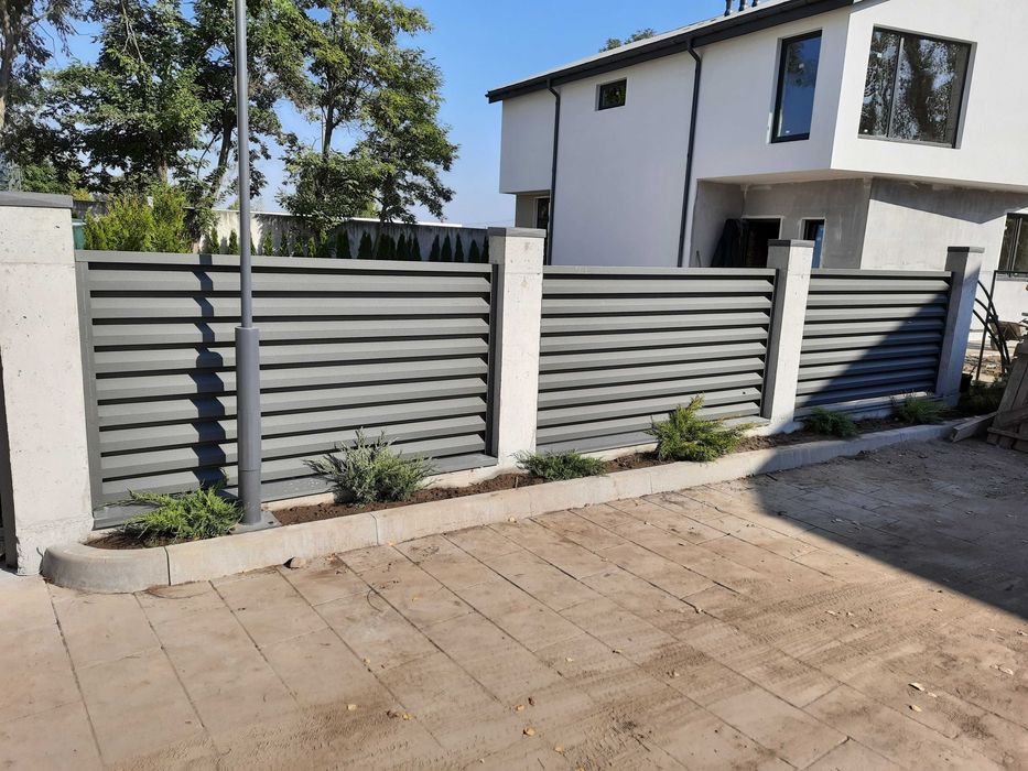 Забор Жалюзи под ключ. Производство ламелей. Ворота, Столбы, Фундамент ...