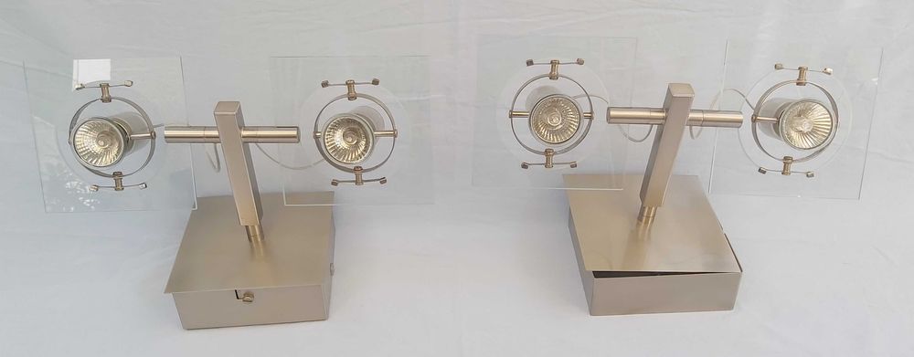 Pair of New Directional Two-Bulb Lamps