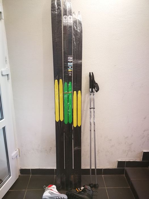 Лижі бігові/беговые лыжи Salomon aero 7skin, кріплення, палки nnn, sns