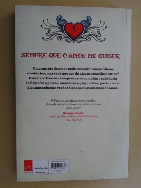 Já não há Canções de Amor de Anouchka Grose - 1ª Edição