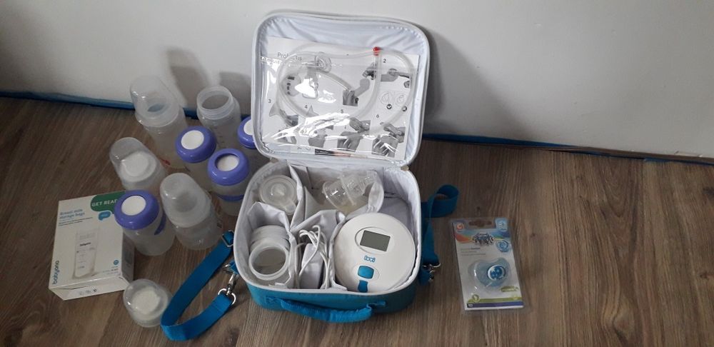 Laktator LOVI Prolactis dwufazowy. Duży zestaw akcesoriów.