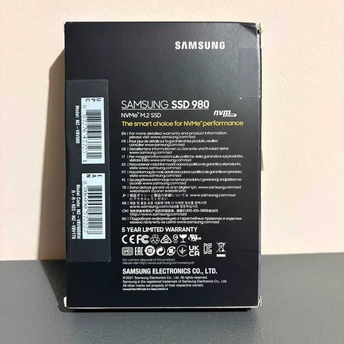 Dysk SSD Samsung 980 500GB NVMe M.2