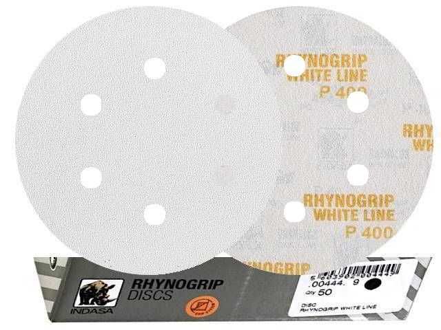 INDASA WHITE LINE Krążek dysk ścierny na rzep 6 OTWORÓW fi 150 P 400