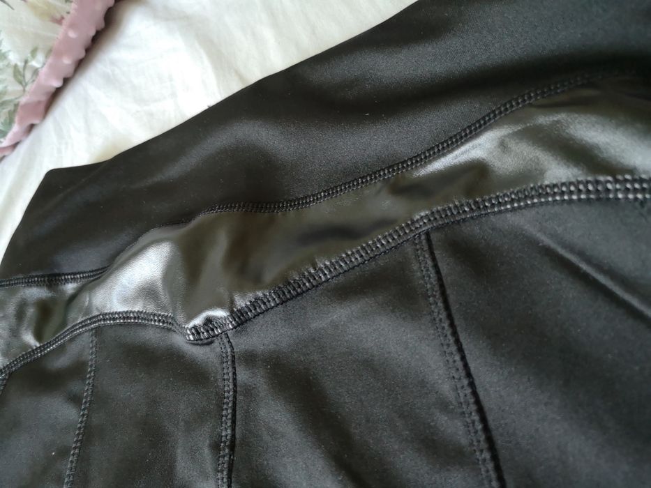 Legginsy siateczka sexy czarne ekoskora